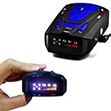 Détecteur de GPS pour voiture, détecteur de vitesse limitée à 360° pour voiture Détecteur anti-radar avec voix alerte V7 Affichage LED (bleu)
