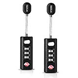 Serrures à bagages, Tacklife HCL2A 2 x TSA Cadenas à Combinaison, 3 chiffres pour valise,bagages sacs, approuvé par la TSA voyage sécurisé