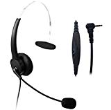 wantek Téléphone casque mono filaire avec suppression du bruit Micro et Contrôle Volume Mute pour Cisco Linksys SPA921 Spa SPA922 SPA941 303 501 G 502 G 504 G et téléphones DECT sans fil avec prise jack 2,5 mm (510p2j25)