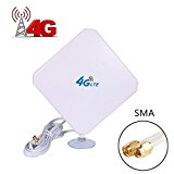 4G LTE Antenna Dual MIMO 35dBi High Gain Network Ethernet Outdoor Antenna Signal Receiver Booster Amplifier for WiFi Router Mobile Broadband (SMA)