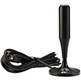1Byone Mini Antenne Intérieure TV Tige HDTV HD Numérique avec Magnétique, Aérien Super Réception pour Signaux de Télévision Analogiques TNT DVB-T et UHF/FM/VHF