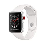 Apple Watch Series 3 (GPS + Cellular) Boîtier en AluMinium Argent de 38 mm avec Bracelet Sport Blanc