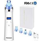 Hiveseen Extracteur Point Noir Aspirateur Electrique, Chargement USB, 5 Puissance d'Aspiration, Affichage LED, 4 Têtes Remplaçable, Nettoyeur Visage Nez, Machine Tire pour Comédon, Bouton, Acnée, Pore