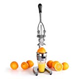 oneConcept EcoJuicer XXL • Presse-fruits • Extracteur • Mécanisme de levier • Pressage sans effort • Manipulation facile • Acier inoxydable • Lavable en machine • Silencieux • Flitre inclus • Argent