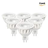 Bomcosy GU5.3 MR16 LED Ampoule 5W, Blanc Chaud 3000K LED Lampe Bulb, 12V LED Spot, L'angle d'émission de 35°, Non Dimmable, Lot de 6