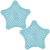 TRIXES Paire de Filtres Siphons Pièges Bleus en Silicone Forme d'Étoile pour Évacuation Bonde de Douches Lavabos