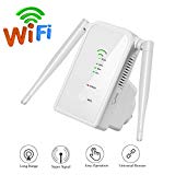 Répéteur WiFi 300Mbps Extenseur sans Fil Amplificateur de Signal 2 Port Ethernet,802,11b/g/n, WPS, Mini Repeater Extender Extérieur et Intérieur 2.4GHz, Mode Routeurwifi/Point d’accès/Répétiteur