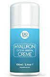 Crème complexe minéral d'Acide Hyaluronique pour le visage, les mains, le cou et le décolleté. Crème de jour hydratante avec Hyaluron Naturel, Huile de Jojoba, Beurre de Karité, Antioxydants et Complexe d'Algues. Phytochimiques et 92+ minéraux océaniques. Réduit les rides, les lignes fines, les taches de vieillesse, les cicatrices et augmente la production de collagène. Hydratant anti-âge, soins du visage vegan pour les femmes et les hommes de tous types de peaux. 100 ml