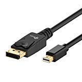 Rankie Câble Mini DisplayPort (Mini DP) vers DisplayPort (DP), Résolution 4K Prêt, 1,8m, Noir