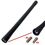 AutoScheich Universel 16 cm barre d'antenne antenne courte en caoutchouc pour voiture Culot Pied Antenne radio Navi GPS GSM DAB + FM/AM adaptateur antenne de toit M6 M5
