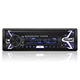 YOHOOLYO Autoradio Bluetooth Poste Radio Voiture Auto Radio Amovible Adapteur ISO Support USB SD MM AUX MP3 MP4 MP5 Téléphone FM Stéréo HI-FI