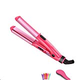 2 En 1 Fer à Friser Et Fer Plat Avec Rotation Automatique Bigoudi Automatique Pour Le Curling Et Le Redressement (rouge) Cadeau De Saint-Valentin Pour Les Femmes