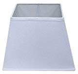 Better & Best 0205303 – écran de lampe de coton, rectangulaire, de 30 x 18 CM, lisse, Blanc