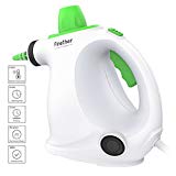 Finether Nettoyeur Vapeur à Main Steam Cleaner, Capacité de 400ml, 9 Accessoires, Eliminer les Germes, Bactéries, Acariens, Moisissure pour Cuisine, Tapis, Fenêtres, Fours, Vêtements Froissés, Vert