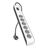 Belkin BSV603ca2M - Multiprise/Parafoudre 6 Prises - Cordon de 2m - Blanc (Protection jusqu'à 650 joules)
