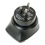 ANSMANN Adaptateur de voyage pour prise secteur Europe vers prise Américaine / Prise de voyage Schuko avec protection 1 & 2 / Pour voyager aux USA, au Canada, en Thaïlande, aux Philippines, au Japon, au Mexique, à Cuba etc.