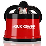 QuickSharp EasyPRO Aiguiseur de Couteaux avec Ventouse Sécurité | Rouge