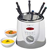 Clatronic Ffr 2916 Friteuse et Fondue Parois Froides Thermostat Variable 2 Indicateurs Lumineux de Control Protection Anti Surchauffe Capacité 1 Litre