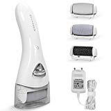 MYCARBON Pédicure Pied Electrique Râpe Pied Electrique Anti-callosités Recharge Autonomie 0,5-1 heure 2 Vitesses Lumière LED Couvercle de Protection Soin des Pieds Rapeuse