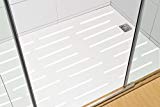 Stickers Salle de Bain Antidérapant | Bande Anti-Glisse transparente Extra Puissance – l’Alternative idéale au Tapis Antidérapant et au Tapis Douche – lot de 6 Stickers 38 x 2 cm de HAFTPLUS