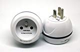 Adaptateur De Voyage France Vers États-Unis / USA - Gamme Bulle- BB0166 - LTE Design - Leach Travel Europe