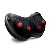 Naipo Coussin de Massage Shiatsu Masseur avec Infrarouge Chauffante pour Dos Cou Cervicale Nuque Epaules Jambes en Bureau Domicile Voiture