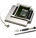 HDD/SSD SATA III adaptateur pour MacBook (Pro) remplace SuperDrive + boîtier USB Slim (argent) pour SuperDrive - 9.5 mm caddy kit (SATA - SATA) - TheNatural2020