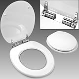 Abattant WC Couvercle frein de chute blanc - lunette de toilette - cuvette de toilette WC