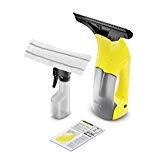 Kärcher Nettoyeur de fenêtres WV 1 Plus, lave-vitre sans fil compact et léger, avec pulvérisateur, raclette et concentré de nettoyage / détergent