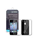 NOV@GO 2 Films (1AV+1AR) protection écran et protéction arrière en verre trempé résistant pour iPhone4 , iPhone 4S