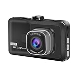 Dash Cam Caméras de voiture avec enregistreur Dashcam 1080p caméras de tableau de bord Dash caméra pour les voitures de soutien 32G mémoire, 3,0 pouces LCD, G-Sense, enregistrement en boucle, détection de mouvement, surveillance de stationnement