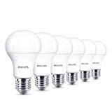 Philips Lot de 6 Ampoules LED Standard Culot E27, 13W équivalent 100W, Blanc Chaud 2700K, Dépolie