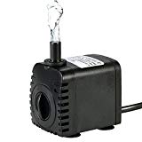 Decdeal Pompe à Eau Submersible 600L / H 8W pour les Fontaines de Table Aquarium Pond Water Gardens et Hydroponic Systems avec 2 Buses