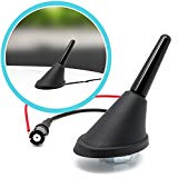 Adaptateur antenne tige Universe courte 3 cm Antenne de toit + antenne pied Raku 2 Socle avec 16 V Kit amplificateur pour Ford – Antenne Autoradio Voiture Allume-Cigare