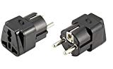 ELRAN Adaptateur Universel Convertisseur pour Brancher Tous les Appareils au plug Française / Guardian adaptateurs secteur universel/ prise électrique UK/US/Chine vers France/Europe-noir 1 pièce,