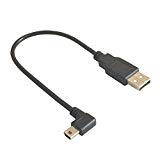 USB 2.0 mâle vers mini USB mâle droite Coude adaptateur câble de données pour MP3/MP4 du tachygraphe Digital Camera