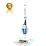 Holife 2 en 1 Aspirateur Balai sans Fil sans Sac 2 Modes Batterie Lithium avec LED Lumineux, 22,2V,100w Aspiration Cyclonique Autonomie 30 min (500mL, Blanc/Bleu)