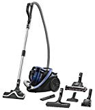 Rowenta RO7681EA Aspirateur sans Sac Silence Force Cyclonic 4A AAAA Silencieux 67dB Accessoires Spéciaux Poils d’Animaux et Voiture 750W Bleu