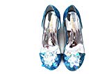 ELSA & ANNA - Ballerines Princesse Reine de Neiges - BLU14-SH (BLU14-SH, EURO 24-Longueur intérieure:16.0cm)