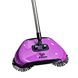 Dragon Flame Lazy 3 en 1 Ménage Main Push automatique Sweeper Balai – Y Compris Balai et pelle à poussière et poubelle – Aspirateur sans électricité Environnementale (violet)