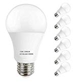 LAKES Ampoule LED Globe A19 Culot E27 (Grosse Vis), 100W Équivalent Ampoule sphérique, 6000K Blanc froidK, Lot de 6