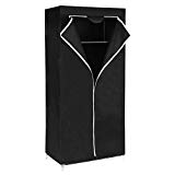 SONGMICS Armoire de rangement Penderie noir 75 x 45 x 160 cm RYG83H