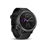 Garmin Vivoactive 3 - Montre Connectée de Sport avec GPS et Cardio Poignet - Gris avec Bracelet Noir