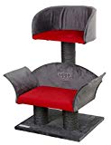 KERBL Deluxe Lounge Arbre à Chat Gris/Rouge 70 cm