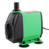 Amzdeal Pompe Submersible Multifonction pr Aquarium Poisson Fontaine 3000L/H 3M 14W 220-240V/50Hz pompe à l'eau Ultra-silencieux avec 4 pieds de ventouses - vert