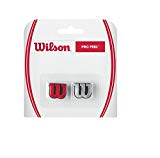 Wilson Anti-Vibrateurs avec Logo pour Raquette, Pro Feel, Lot de 2, Rouge/Argenté, WRZ537600