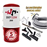 Aspiration centralisée EASY-CLEAN 200 garantie 5 ans (jusqu'à 180 M²) + Set inter 9 M + 8 accessoires + 1 Aspi-plumeau offert