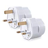 kwmobile 2x Adaptateur prise anglaise - Modèle Schuko type F - Fiche France vers Royaume-Uni - Prise compact pour voyage - Compatible plusieurs pays