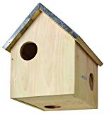 esschert Abri en bois et zinc pour ecureuil 20.5x24x29 cm