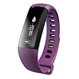 Montre Connecté ,Kivors Fitness Bracelet Blutooth Health Tracker d'Activité Bracelet Tension artérielle Podomètre Santé Calorie et Distance pour Android et iOS Smartphones (Violet)